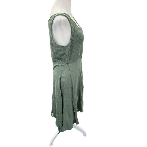 NEW Peruvian Connection Portobello Tunic Dress Green Pima Cotton Asymmetrical He - Picture 5 of 10